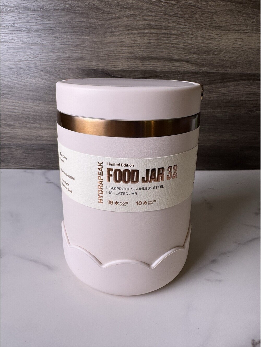 Brand NEW LIMITED EDITION HydraPeak Pink Food Insulated Food Jar Thermos 32 Oz